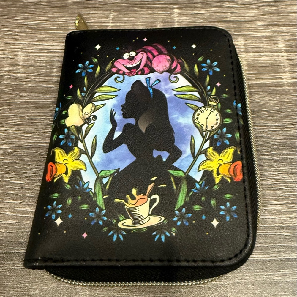 Loungefly Black and Blue Alice in Wonderland Wallet